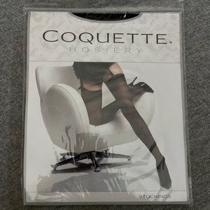 NWT Coquette Hosiery Black Stocking - Size O/S